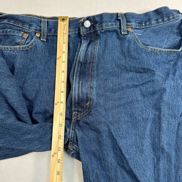 Levis 550 Straight Leg Jeans Mens Size 42X32 Medium Wash High Rise - Picture 11 of 15